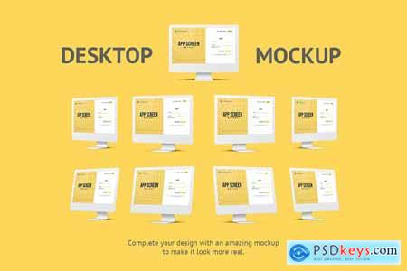 Unicolor Desktop Screen Mockup Creator