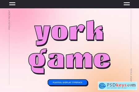 York Game - Retro Font