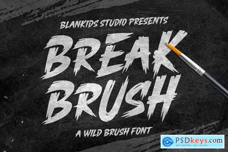 Break brush a Wild brush Font