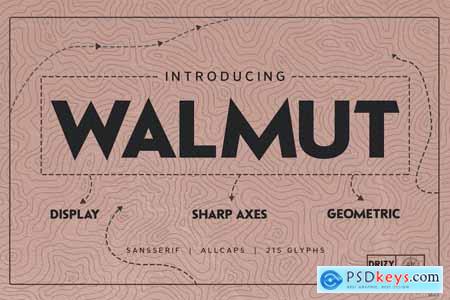Walmut - Geometric Font