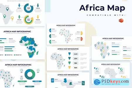 Education Africa Map PowerPoint Infographics