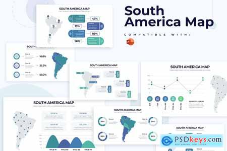 Education South America Map PowerPoint Infographic