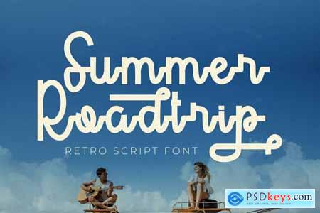 Summer Roadtrip - Retro Script Font