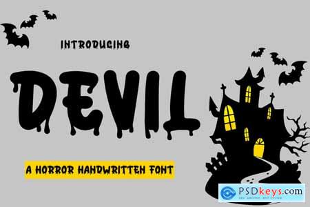 Devil Horror Handwritten