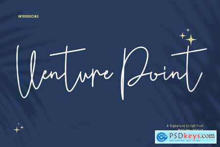 Venture Point Script Font