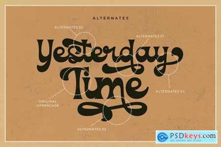 Yesterday Time - Vintage Script Display Font