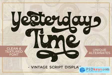 Yesterday Time - Vintage Script Display Font