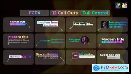 Gradient Call Outs - FCPX 39883176