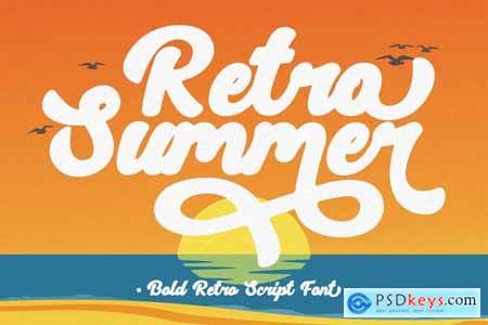Retro Summer - Bold Retro Script Font