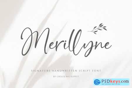 Merillyne Signature Script Handwriting Font