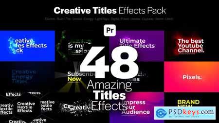 Creative Titles Effects Pack for Premiere Pro 38680483