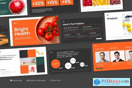 Brighter Health Food Pitch Deck Powerpoint