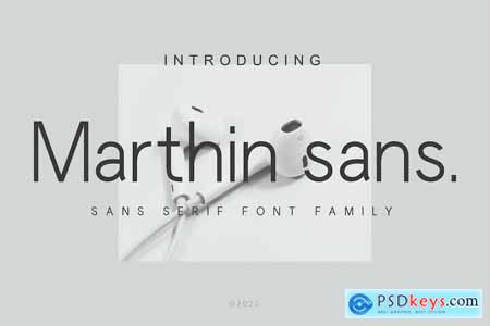 Marthin Modern Sans Serif Display Font Family