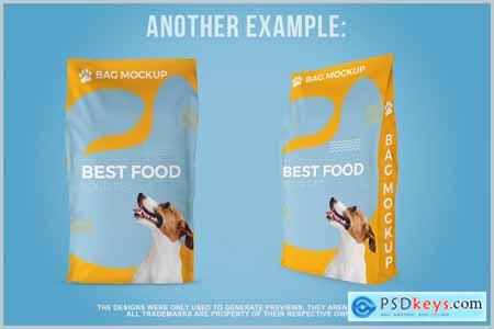 Pet Food Bag Mockup - 2 Views PSD