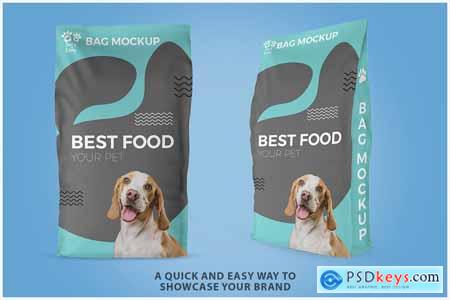 Pet Food Bag Mockup - 2 Views PSD