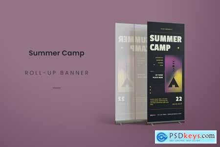 Summer Camp Roll Up Banner