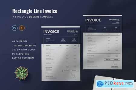 Rectangle Line Invoice