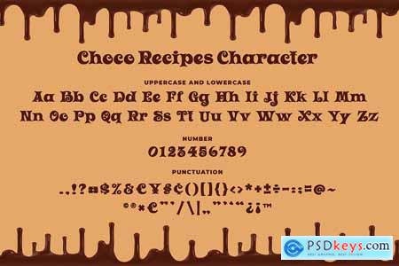 Choco Recipes a Bold Serif Font