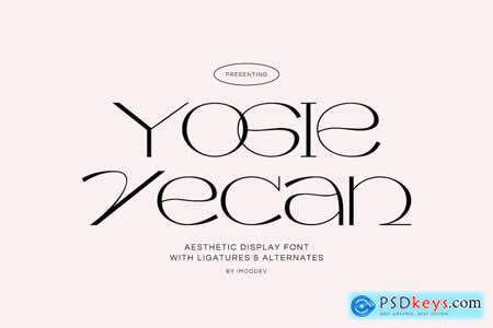 Yogie Vecan - Skinny Font