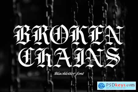 Broken Chains Blackletter Font