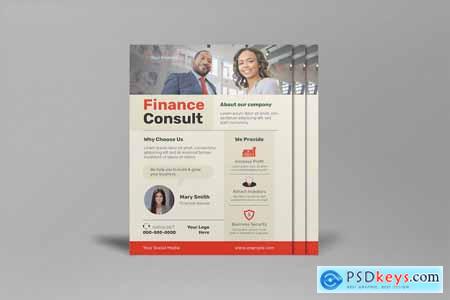 White Clean Design Finance Consultation Flyer