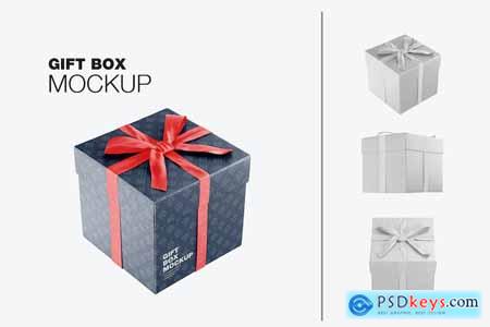 Matte Gift Box Mockup