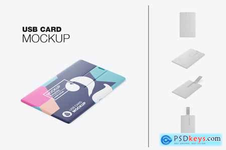 Plastic Wafer Usb Card Mockup