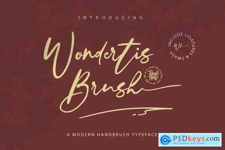 Wondertis - Handbrush Typeface