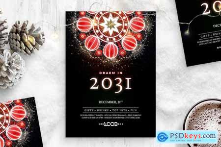 Festive New Year's Eve Flyer Template