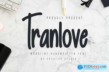 Tranlove - Monoline Handwritten Font