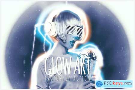GlowArt - Photoshop Action