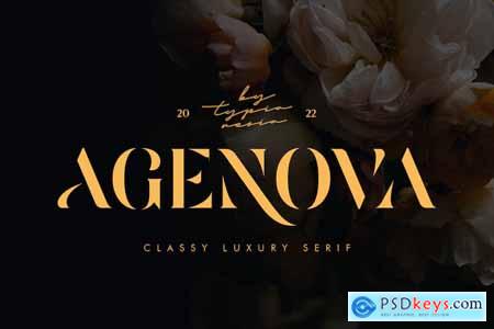 Agenova - Modern Luxury Bold Stencil Serif