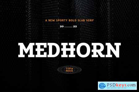 Medhorn - Modern Sport Display Bold Slab Serif