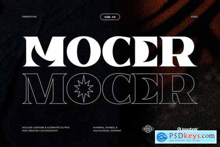 Mocer - Modern Font