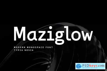 Maziglow - Modern Monospace Sans Serif Font