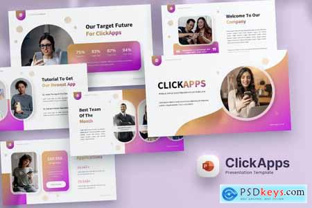ClickApps - Mobile App & SAAS Powerpoint Template