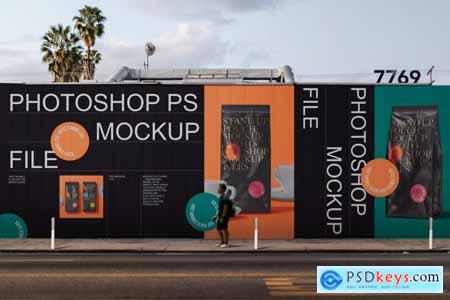 Street Billboard Mockup Set