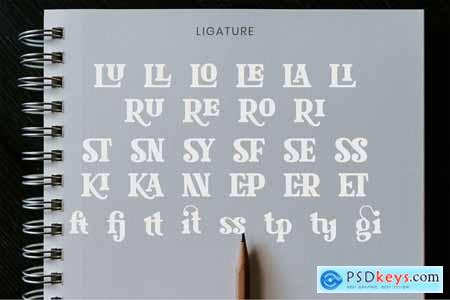 Glaster Elegant Ligature Serif Font