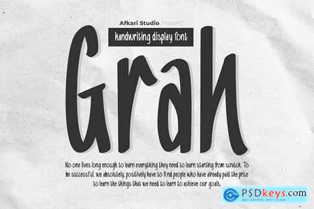 Grah Handwritten Display Font