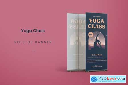 Yoga Class Roll Up Banner