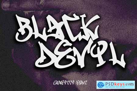 Black Devils - Monoline Graffiti Font