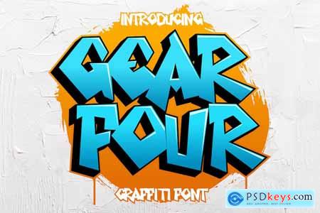 Gear Four - Graffiti Font
