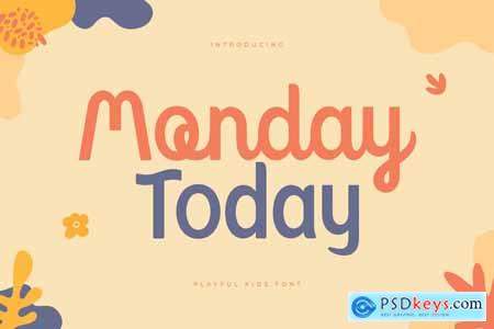 Monday Today - Playful Kids font