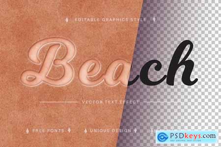 Beach Sand - Editable Text Effect, Font Style