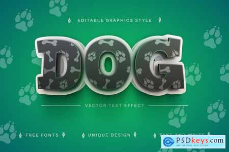 Pet Animal Dog - Editable Text Effect, Font Style