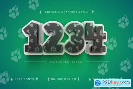Pet Animal Dog - Editable Text Effect, Font Style