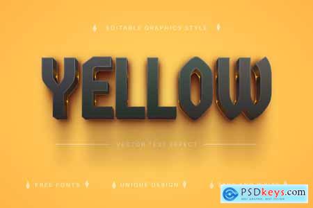 Yellow Banana - Editable Text Effect, Font Style