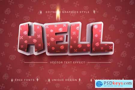 Hell - Editable Text Effect, Font Style