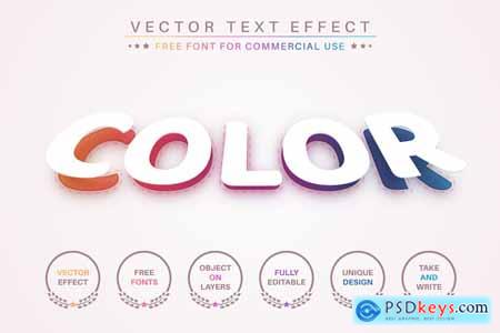 Rainbow Color - Editable Text Effect, Font Style