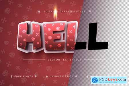 Hell - Editable Text Effect, Font Style